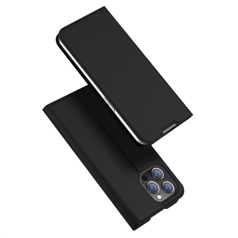 DUX elegantní PU kožené pouzdro pro mobil iPhone 14 Pro Max 6.7 - černé