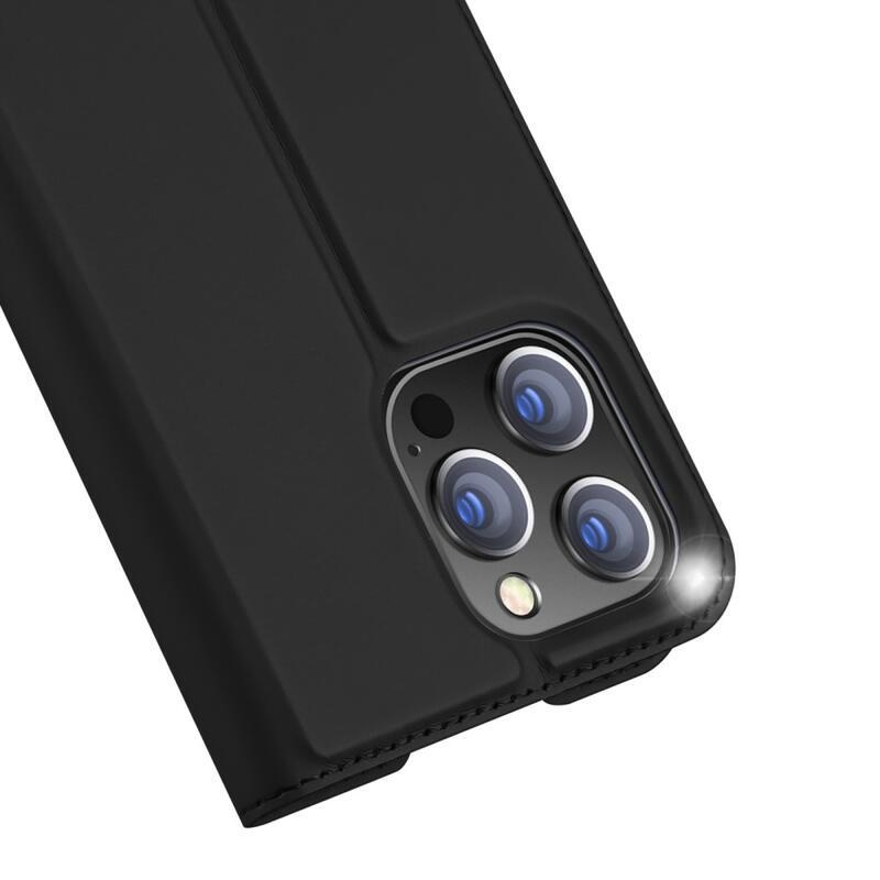 DUX elegantní PU kožené pouzdro pro mobil iPhone 14 Pro Max 6.7 - černé