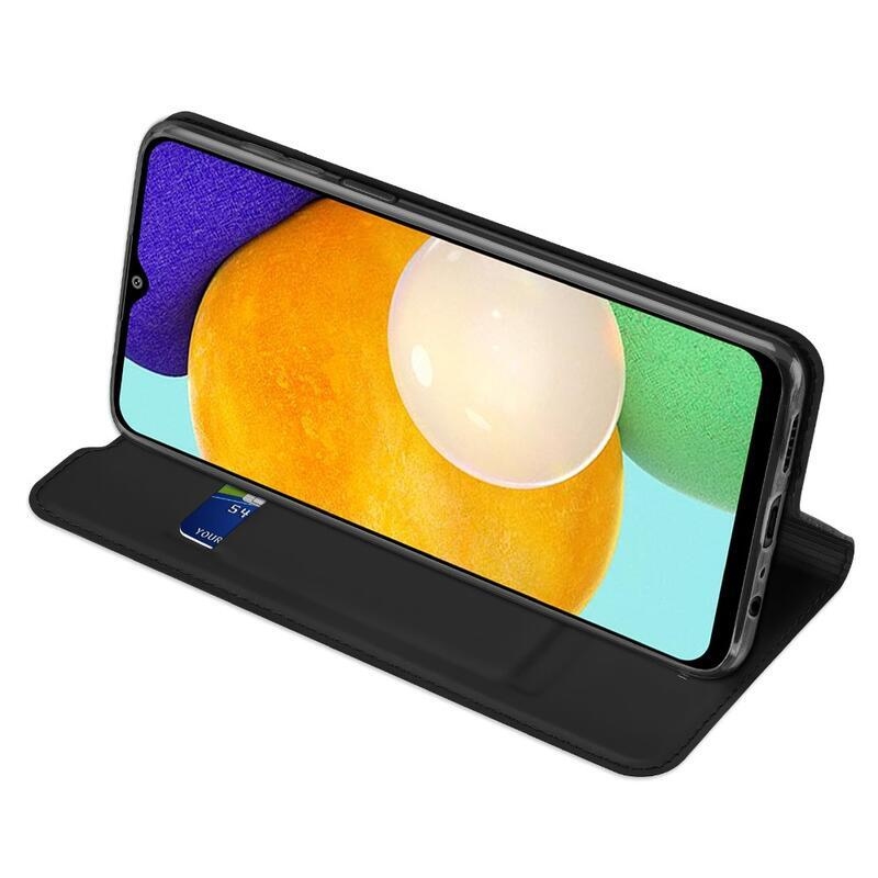 DUX elegantní PU kožené pouzdro pro mobil Samsung Galaxy A03s (166.6 x 75.9 x 9.1mm) - černé