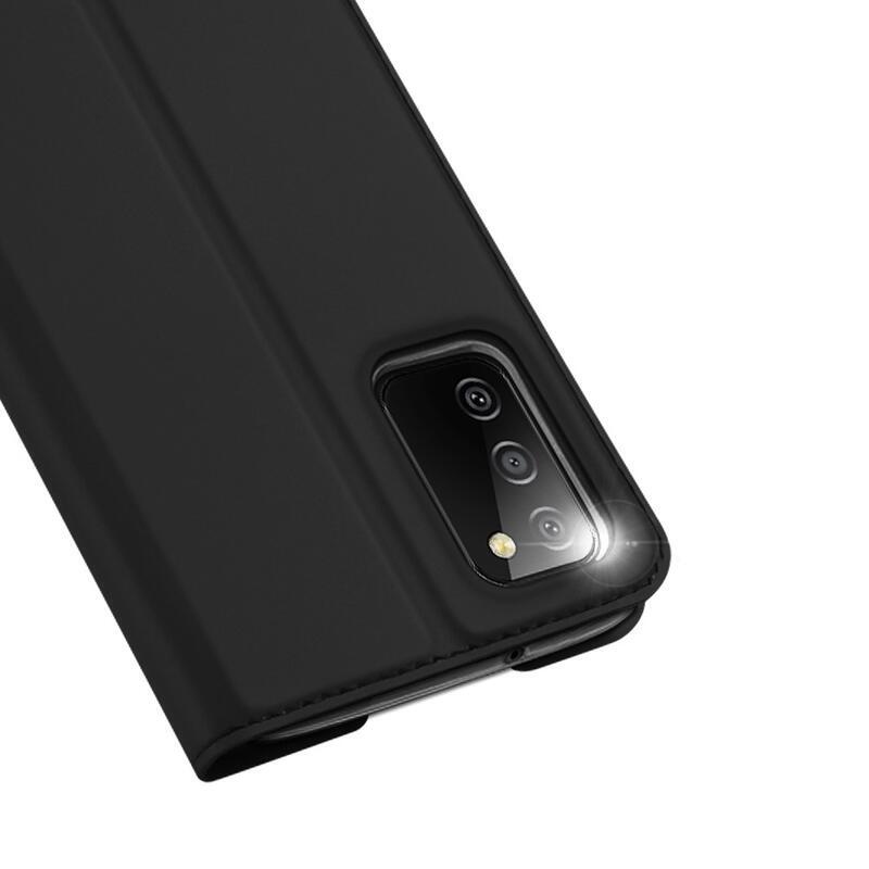 DUX elegantní PU kožené pouzdro pro mobil Samsung Galaxy A03s (166.6 x 75.9 x 9.1mm) - černé