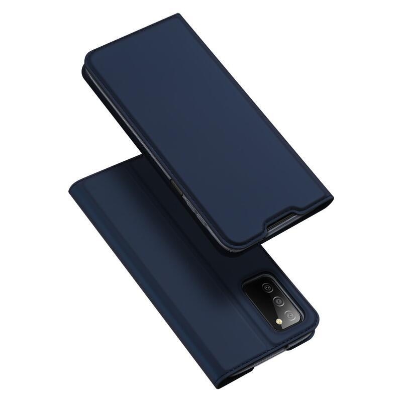 DUX elegantní PU kožené pouzdro pro mobil Samsung Galaxy A03s (166.6 x 75.9 x 9.1mm) - tmavěmodré