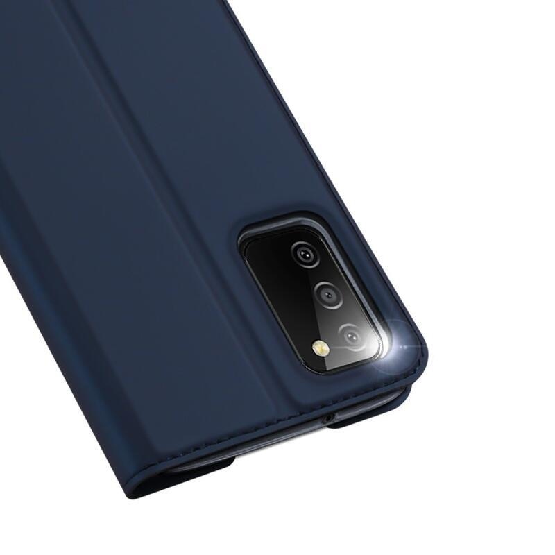 DUX elegantní PU kožené pouzdro pro mobil Samsung Galaxy A03s (166.6 x 75.9 x 9.1mm) - tmavěmodré