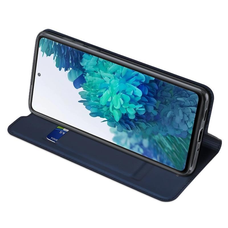 DUX elegantní PU kožené pouzdro pro mobil Samsung Galaxy S20 FE/S20 FE 5G - modré