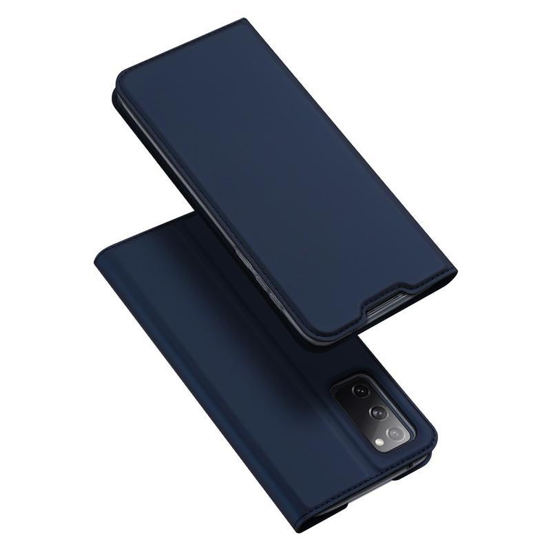DUX elegantní PU kožené pouzdro pro mobil Samsung Galaxy S20 FE/S20 FE 5G - modré
