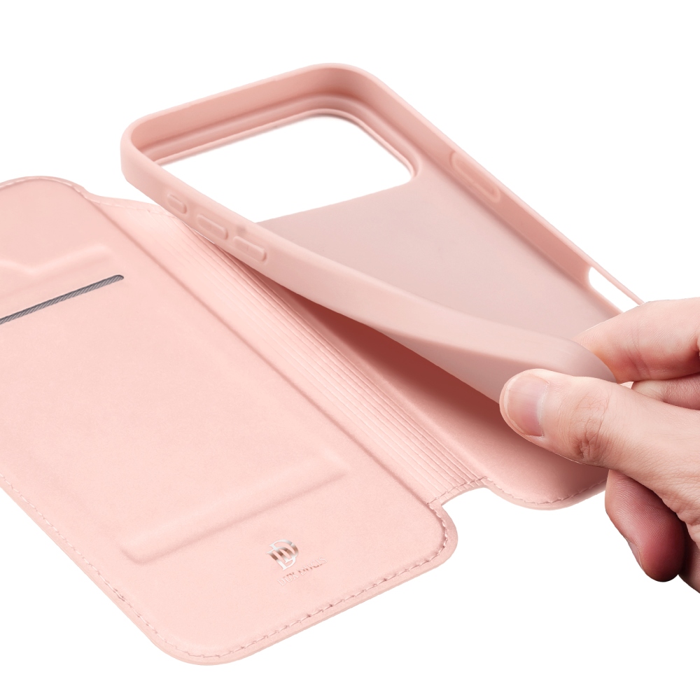 DUX knížkové pouzdro na iPhone 18 Pro Max/17 Pro Max - růžový