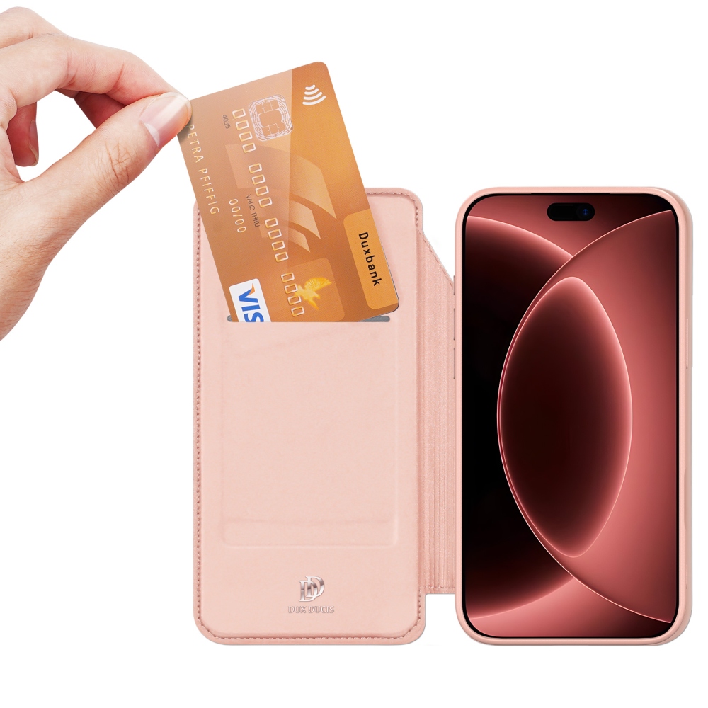 DUX knížkové pouzdro na iPhone 18 Pro Max/17 Pro Max - růžový