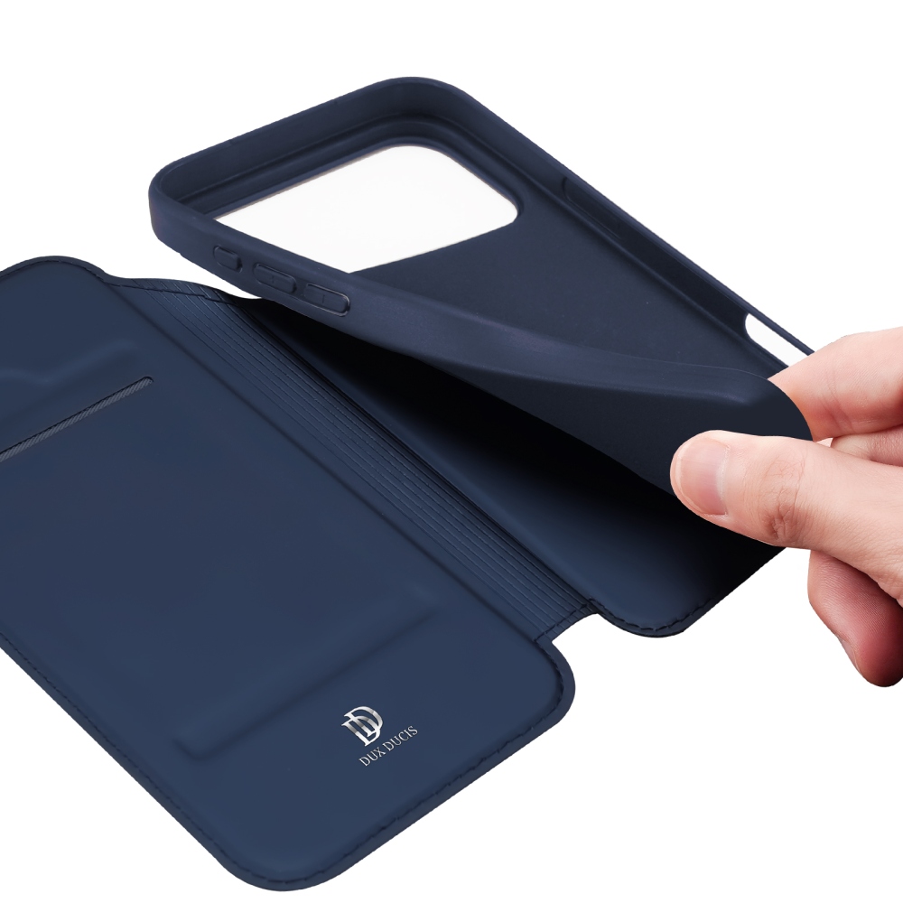 DUX knížkové pouzdro na iPhone 18 Pro Max/17 Pro Max - tmavěmodrý