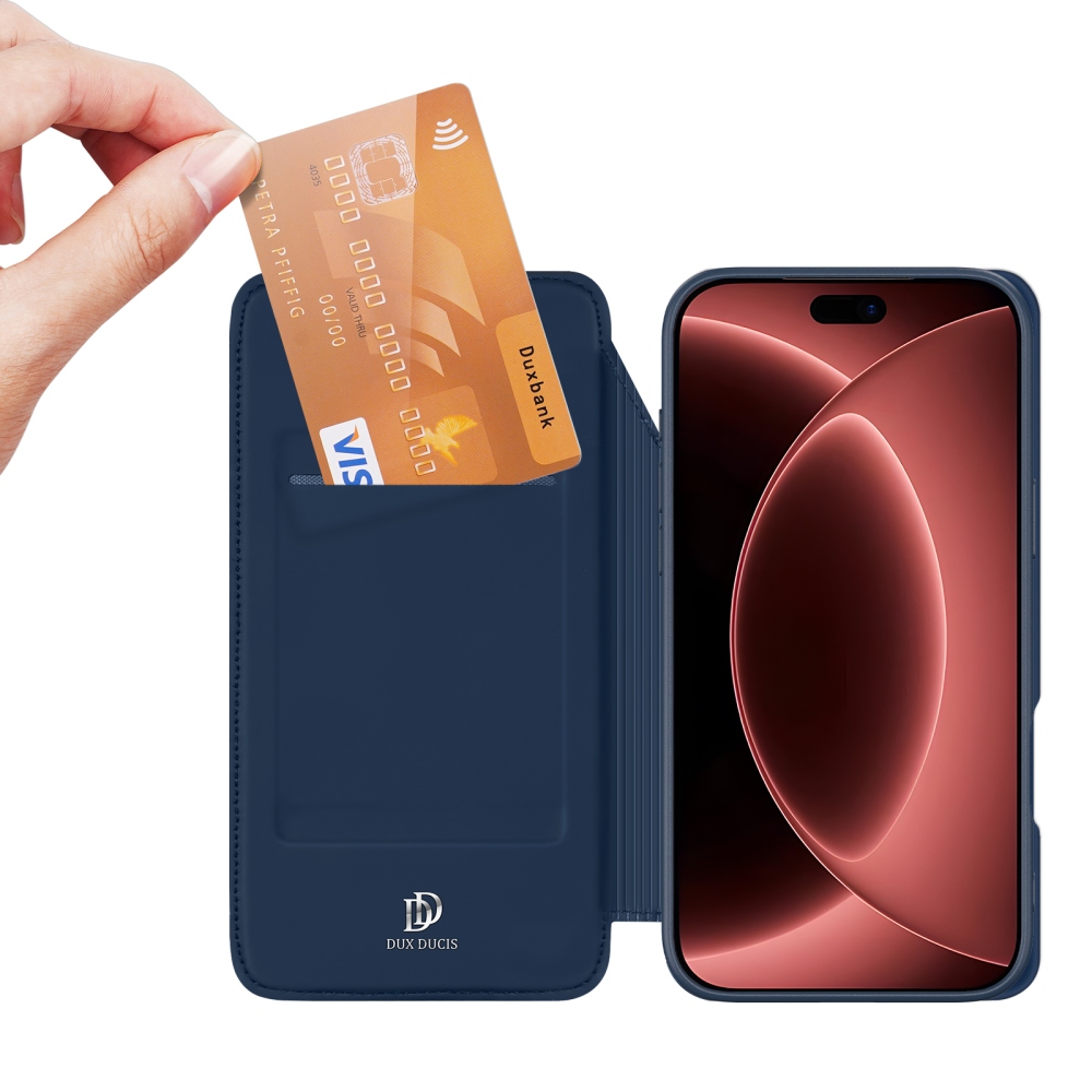 DUX knížkové pouzdro na iPhone 18 Pro Max/17 Pro Max - tmavěmodrý