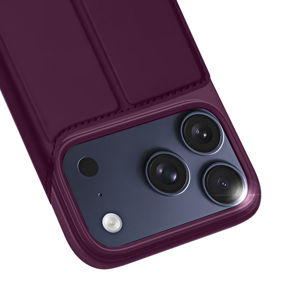 DUX knížkové pouzdro na iPhone 18 Pro Max/17 Pro Max - vínový
