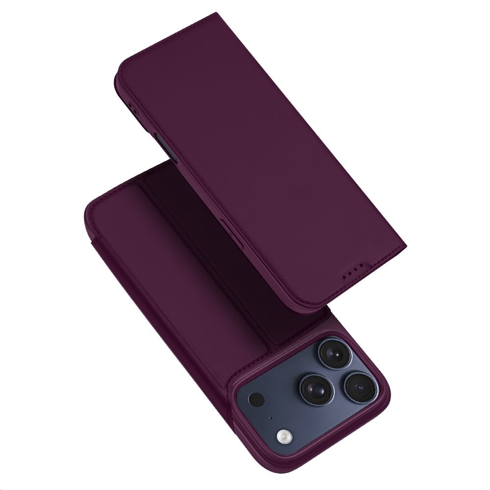 DUX knížkové pouzdro na iPhone 18 Pro Max/17 Pro Max - vínový