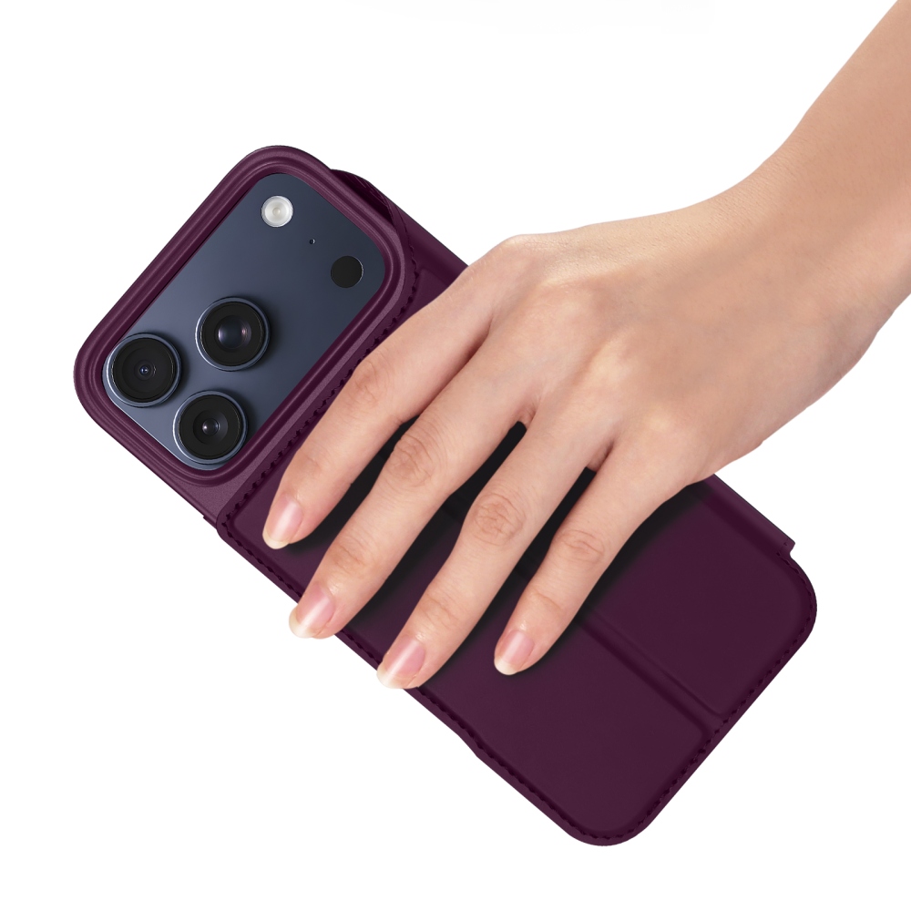 DUX knížkové pouzdro na iPhone 18 Pro Max/17 Pro Max - vínový