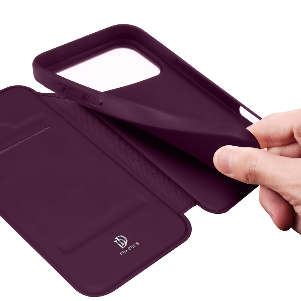 DUX knížkové pouzdro na iPhone 18 Pro Max/17 Pro Max - vínový
