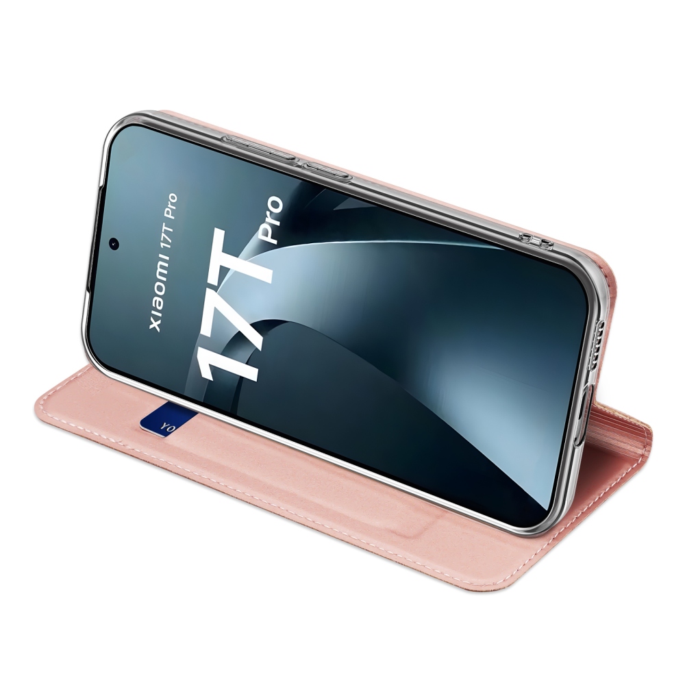 DUX knížkové pouzdro na mobil Xiaomi 17T Pro - růžovozlaté