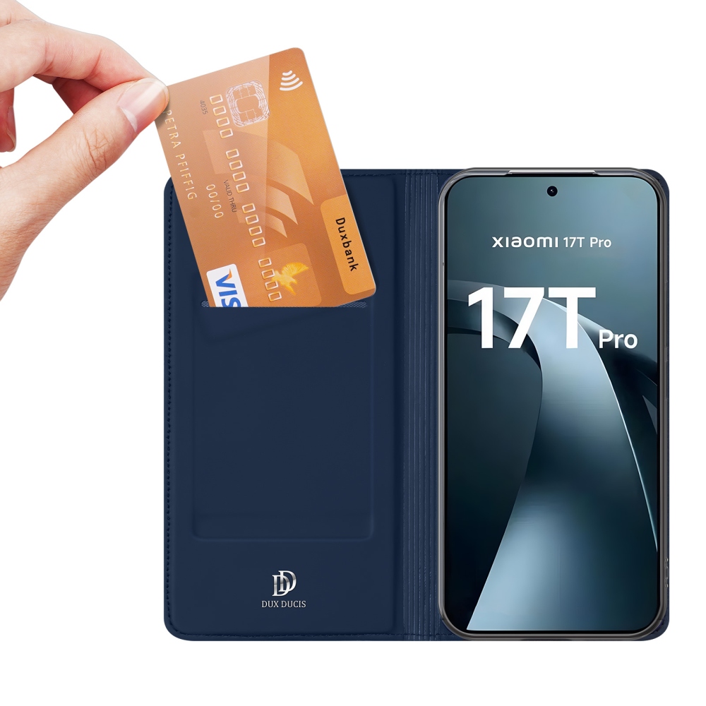 DUX knížkové pouzdro na mobil Xiaomi 17T Pro - tmavěmodré