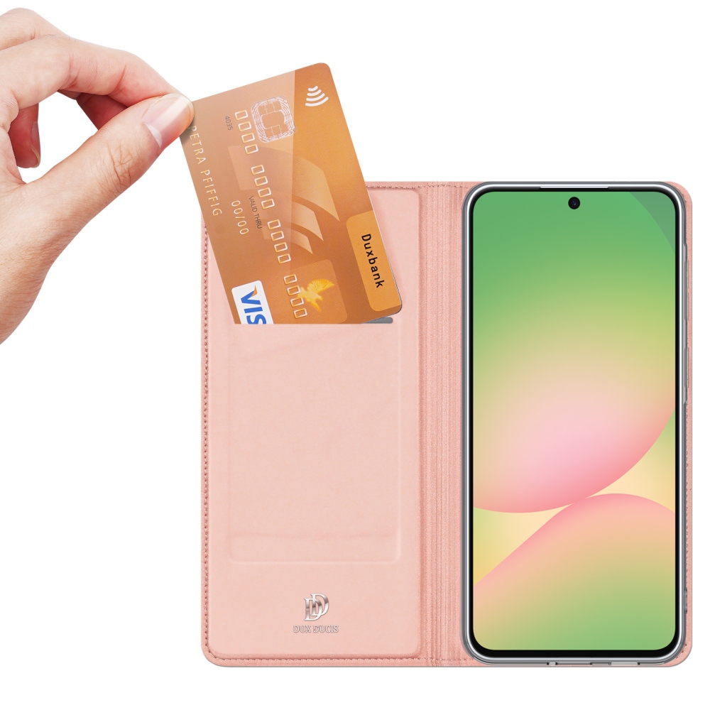 DUX knížkové pouzdro na Samsung Galaxy A57 5G - růžovozlaté