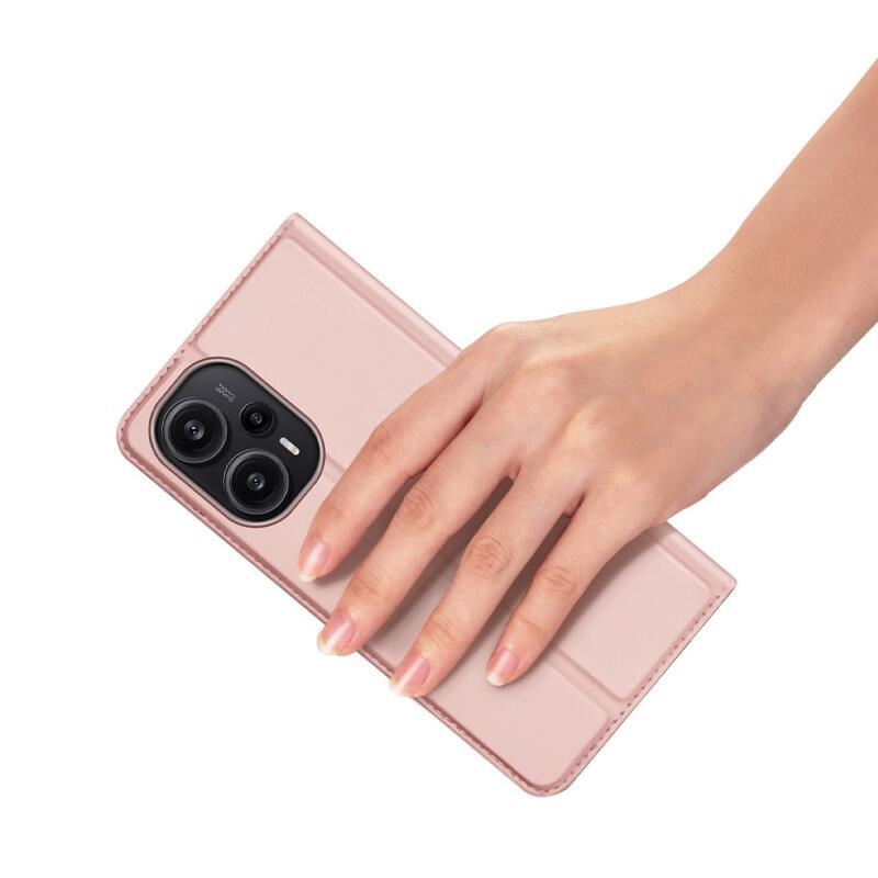 DUX knížkové pouzdro na Xiaomi Poco F5 - růžovozlaté