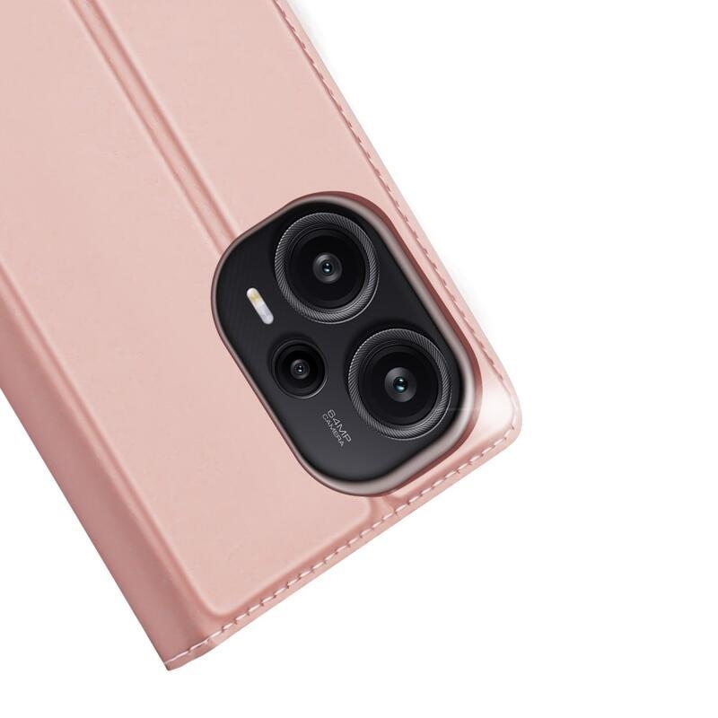 DUX knížkové pouzdro na Xiaomi Poco F5 - růžovozlaté
