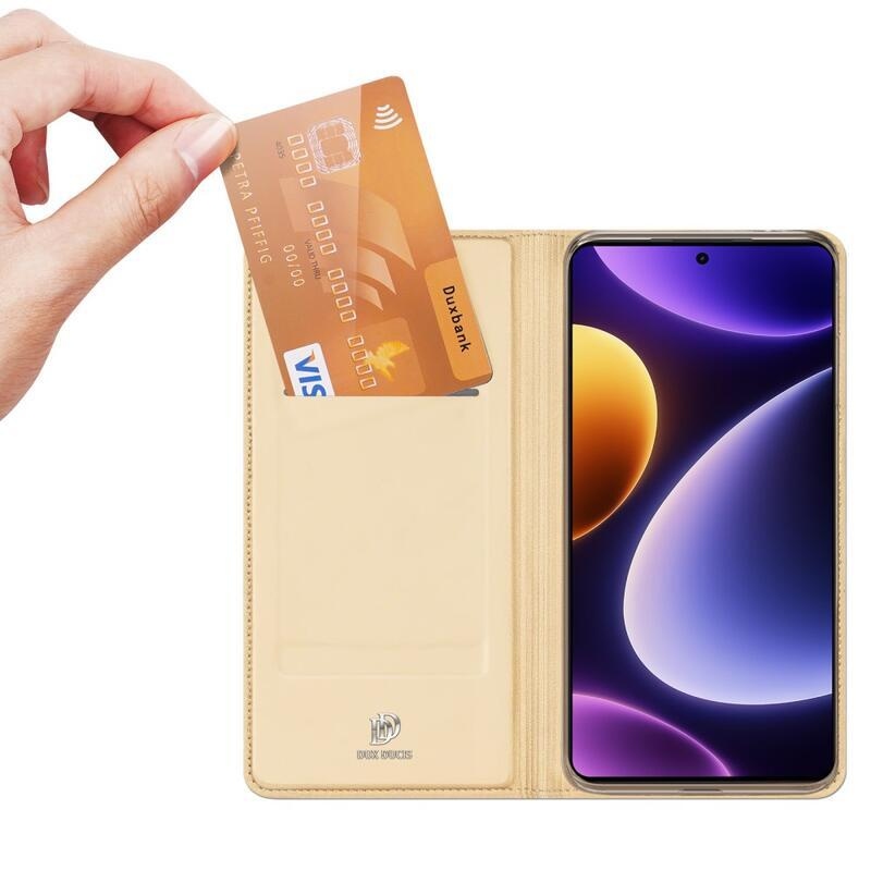 DUX knížkové pouzdro na Xiaomi Poco F5 - zlaté