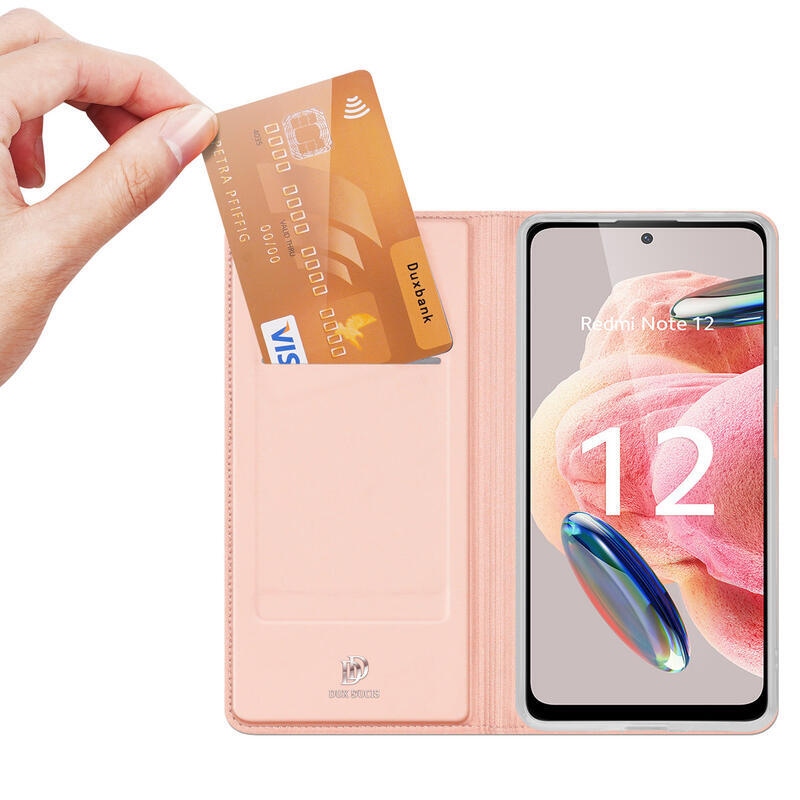 DUX knížkové pouzdro na Xiaomi Redmi Note 12 4G - růžovozlaté
