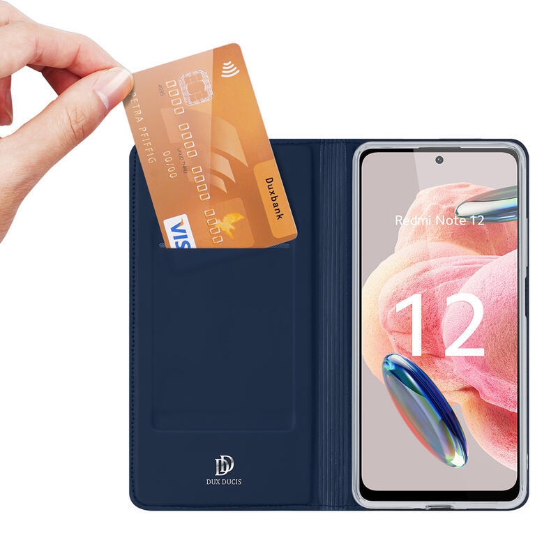 DUX knížkové pouzdro na Xiaomi Redmi Note 12 4G - tmavěmodré