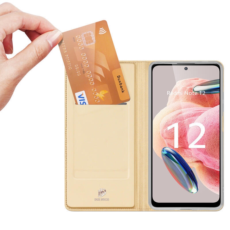 DUX knížkové pouzdro na Xiaomi Redmi Note 12 4G - zlaté