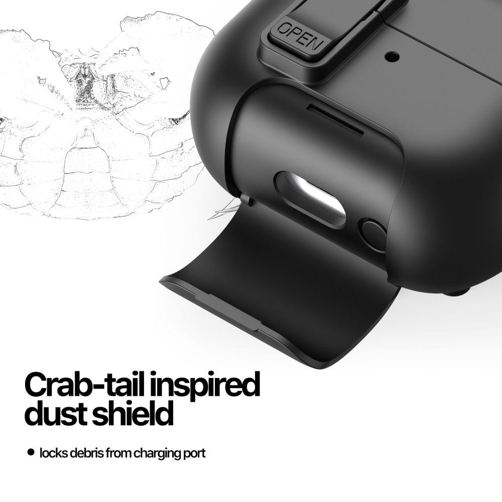 DUX odolný obal na Samsung Galaxy Buds3 FE/Buds3 Pro/Buds3 - černý