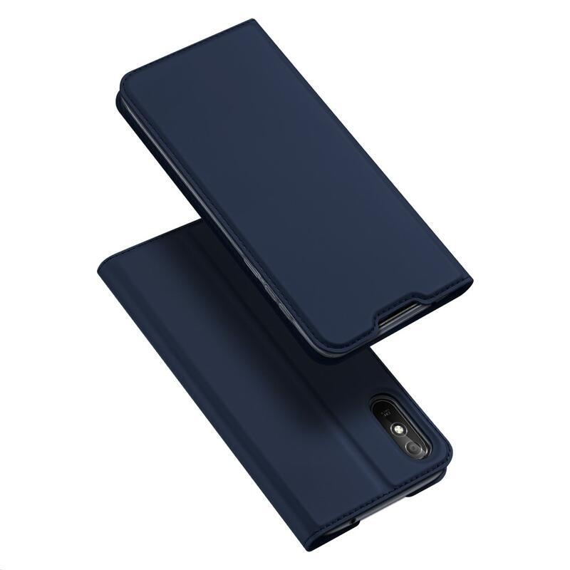 DUX PU kožené peněženkové pouzdro na mobil Xiaomi Redmi 9A/9AT - tmavěmodré