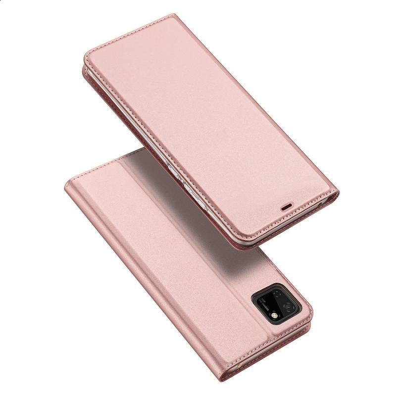 DUX PU kožené pouzdro na mobil Huawei Y5p/Honor 9S - růžovozlaté