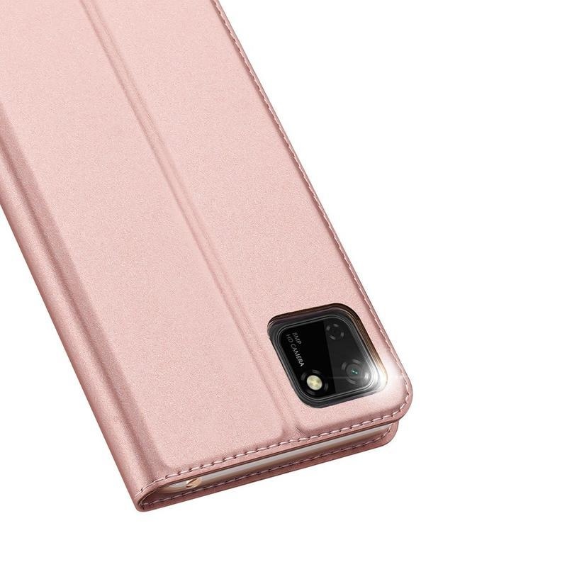 DUX PU kožené pouzdro na mobil Huawei Y5p/Honor 9S - růžovozlaté