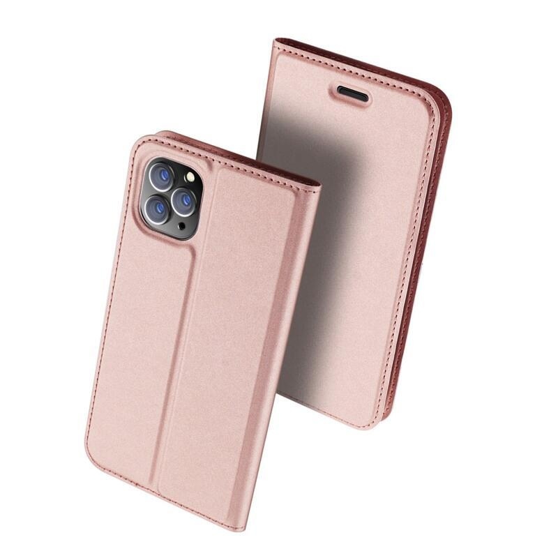 DUX PU kožené pouzdro na mobil iPhone 11 Pro 5.8 (2019) - růžovozlaté