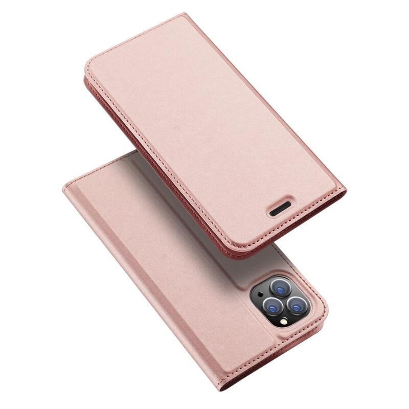DUX PU kožené pouzdro na mobil iPhone 11 Pro 5.8 (2019) - růžovozlaté