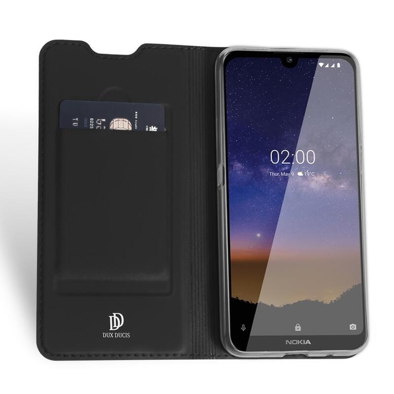 DUX PU kožené pouzdro na mobil Nokia 2.2 - černé