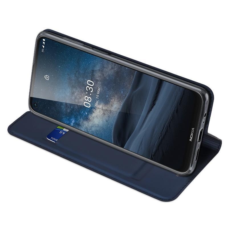 DUX PU kožené pouzdro na mobil Nokia 8.3 5G - modré