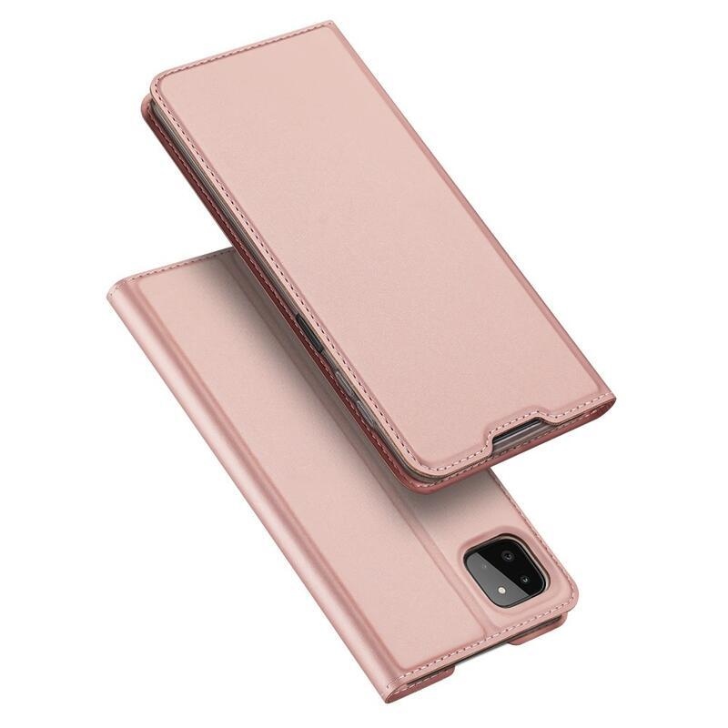DUX PU kožené pouzdro na mobil Samsung Galaxy A22 5G - růžové