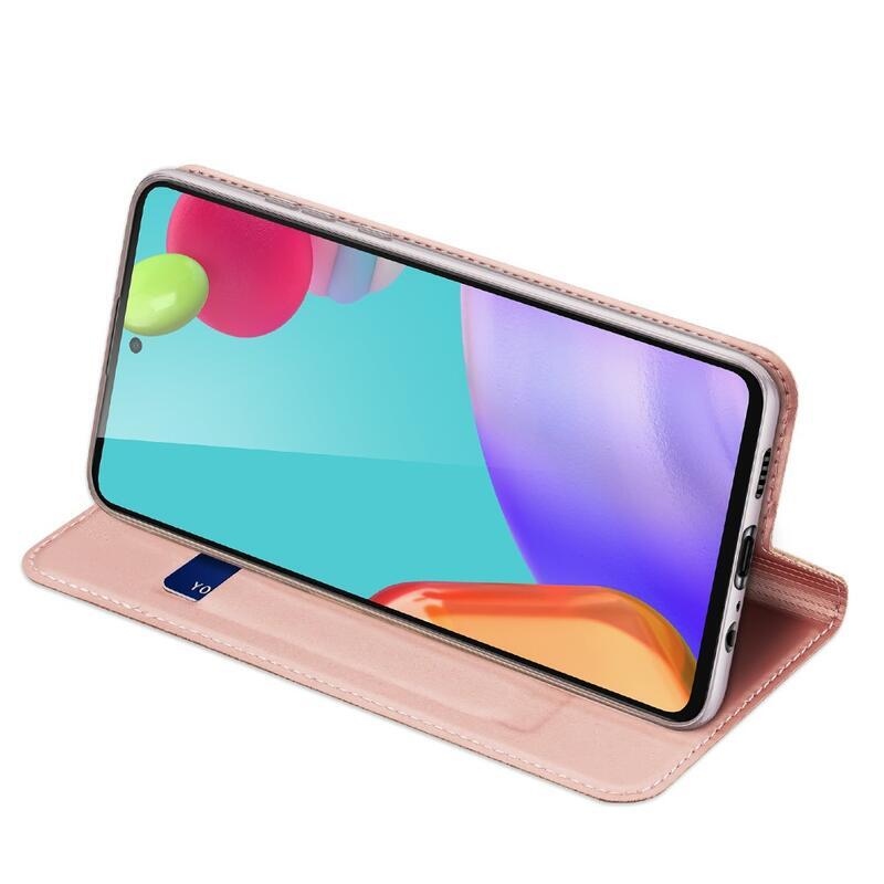 DUX PU kožené pouzdro na mobil Samsung Galaxy A52 5G/4G/A52s 5G - růžovozlaté