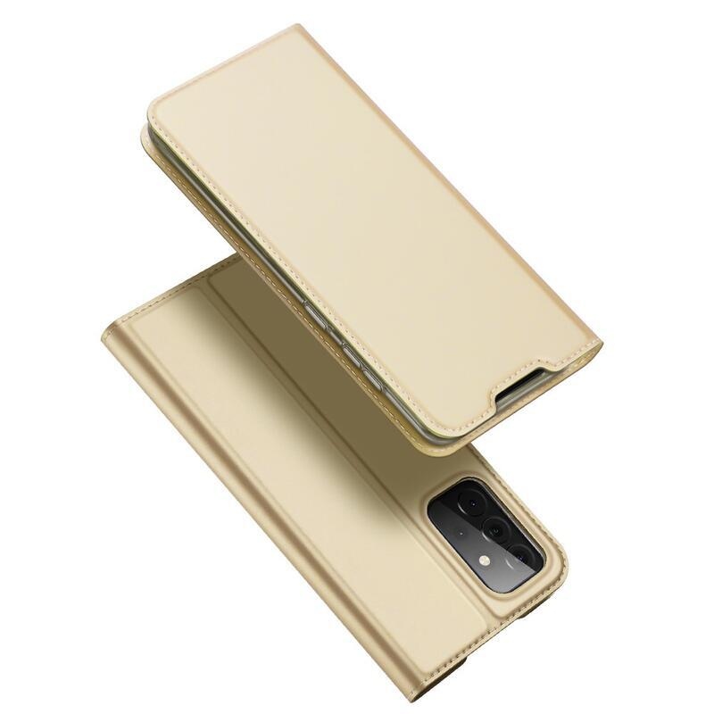 DUX PU kožené pouzdro na mobil Samsung Galaxy A72 5G/4G - zlaté