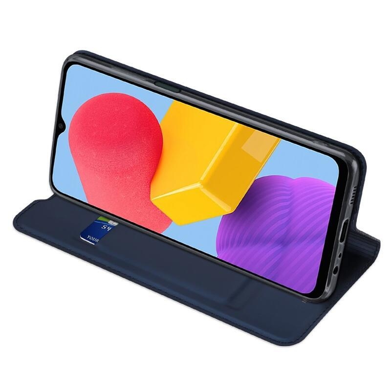 DUX PU kožené pouzdro na mobil Samsung Galaxy M13 4G - tmavěmodré