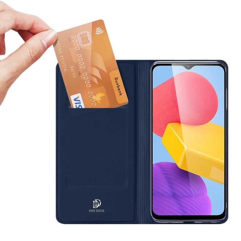 DUX PU kožené pouzdro na mobil Samsung Galaxy M13 4G - tmavěmodré