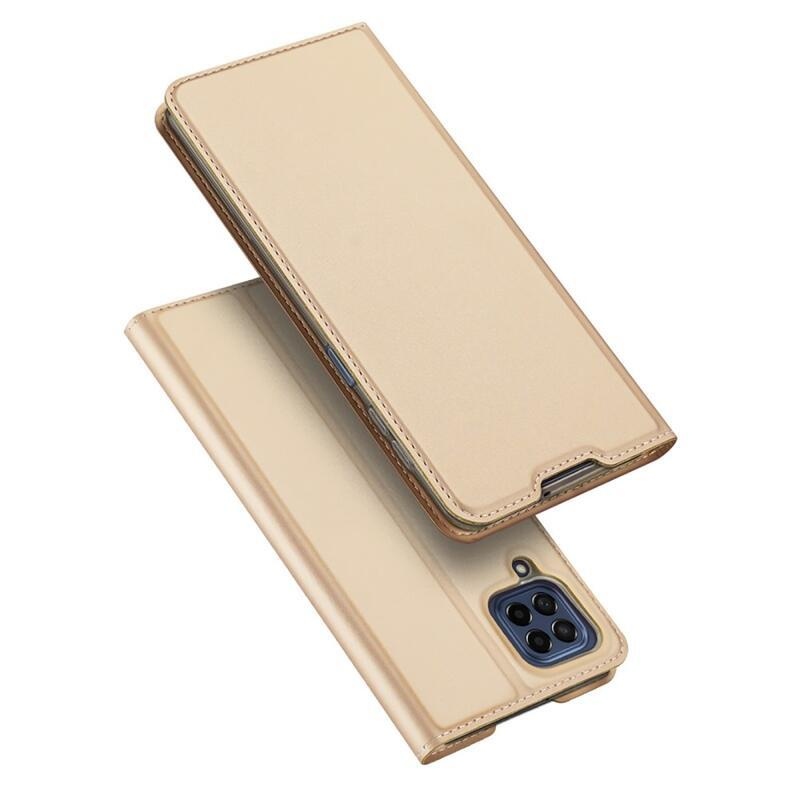 DUX PU kožené pouzdro na mobil Samsung Galaxy M53 5G - zlaté