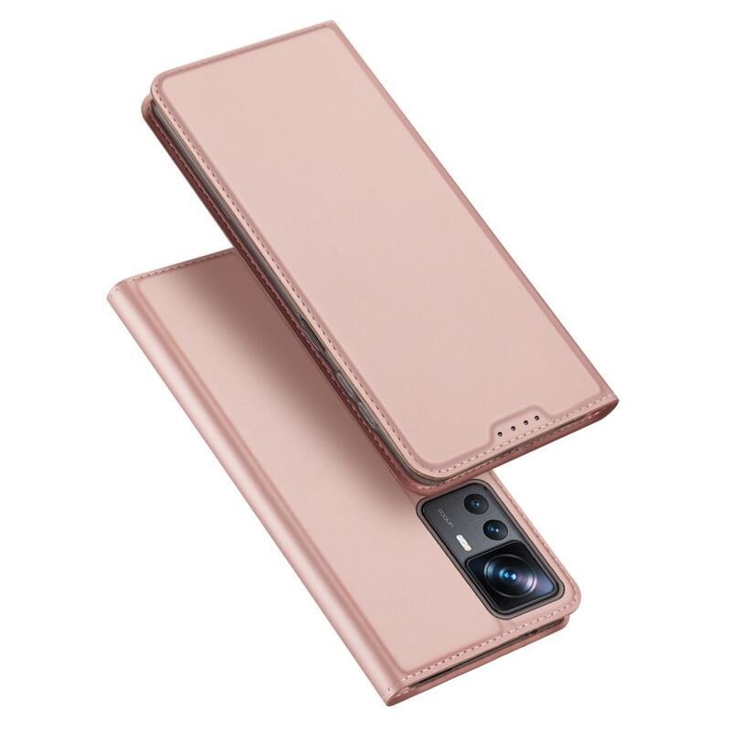DUX PU kožené pouzdro na mobil Xiaomi 12T/12T Pro - růžovozlaté