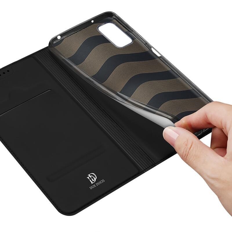 DUX PU kožené pouzdro na mobil Xiaomi Poco M4 5G - černé