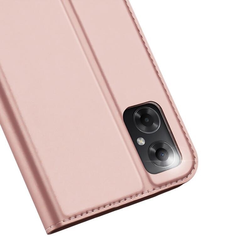 DUX PU kožené pouzdro na mobil Xiaomi Poco M4 5G - růžovozlaté