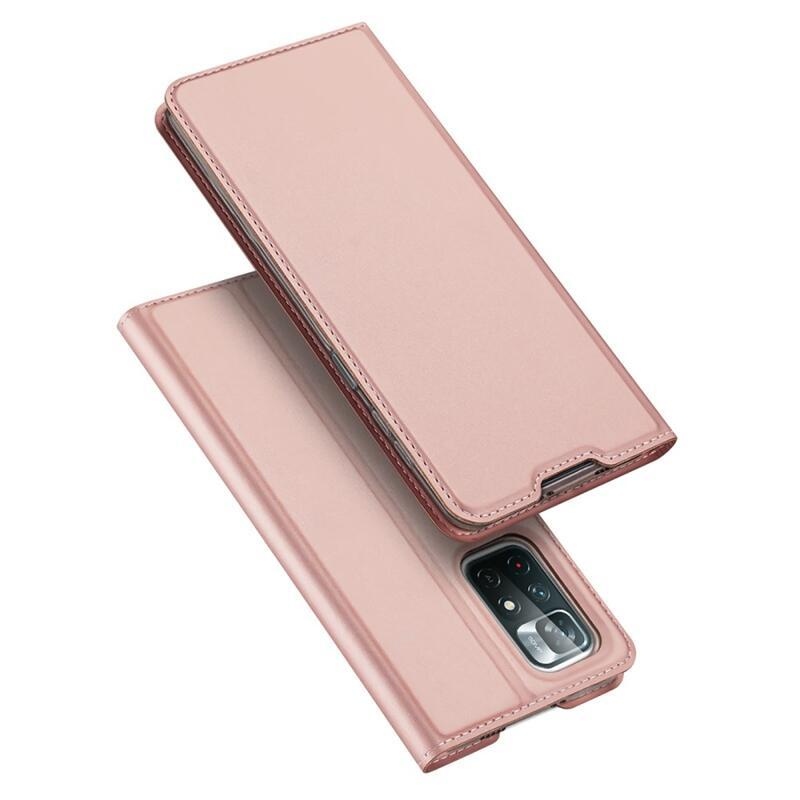 DUX PU kožené pouzdro na mobil Xiaomi Poco M4 Pro 5G/Xiaomi Redmi Note 11S 5G - růžovozlaté
