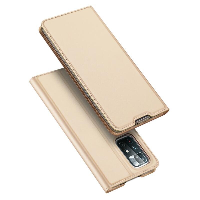 DUX PU kožené pouzdro na mobil Xiaomi Poco M4 Pro 5G/Xiaomi Redmi Note 11S 5G - zlaté