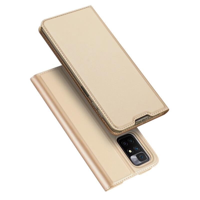 DUX PU kožené pouzdro na mobil Xiaomi Redmi 10/Redmi 10 (2022) - zlaté