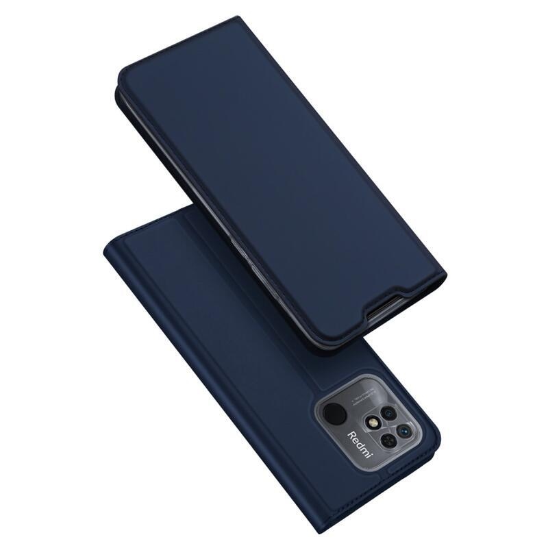 DUX PU kožené pouzdro na mobil Xiaomi Redmi 10C - tmavěmodré