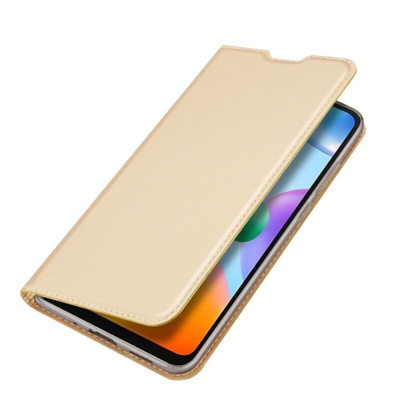 DUX PU kožené pouzdro na mobil Xiaomi Redmi 10C - zlaté