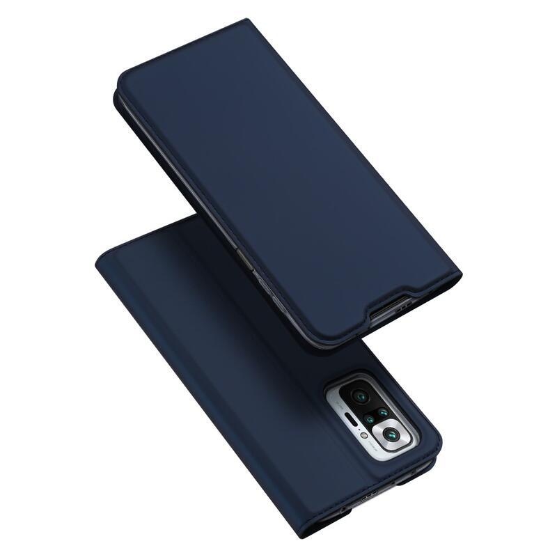 DUX PU kožené pouzdro na mobil Xiaomi Redmi Note 10 Pro - tmavěmodré
