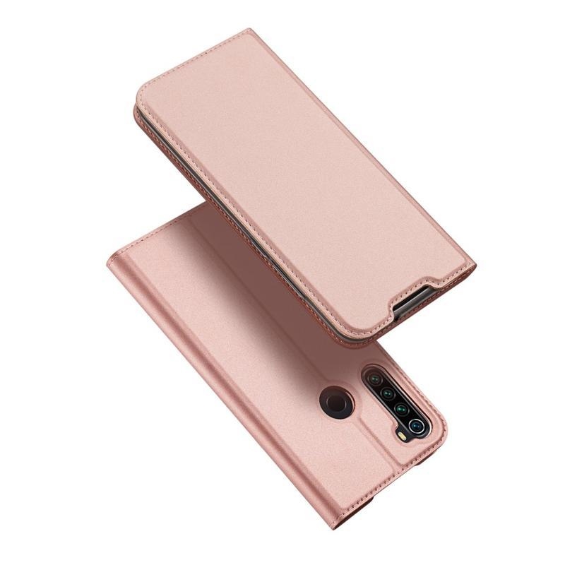 DUX PU kožené pouzdro na mobil Xiaomi Redmi Note 8T - růžovozlaté
