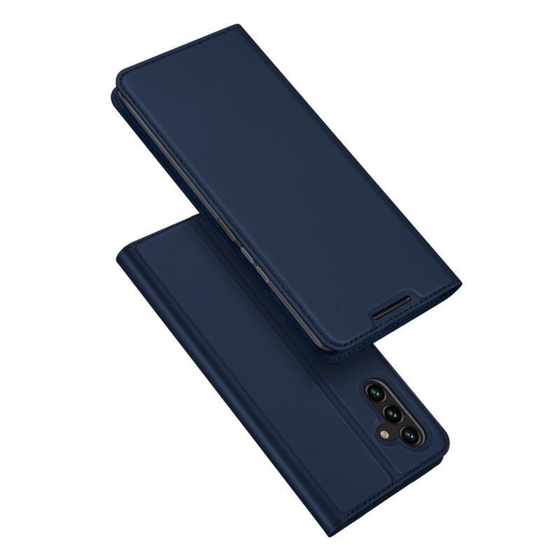 DUX PU kožené pouzdro na mobilní telefon Samsung Galaxy A13 5G/Galaxy A04s (164.7 x 76.7 x 9.1 mm) - tmavěmodré